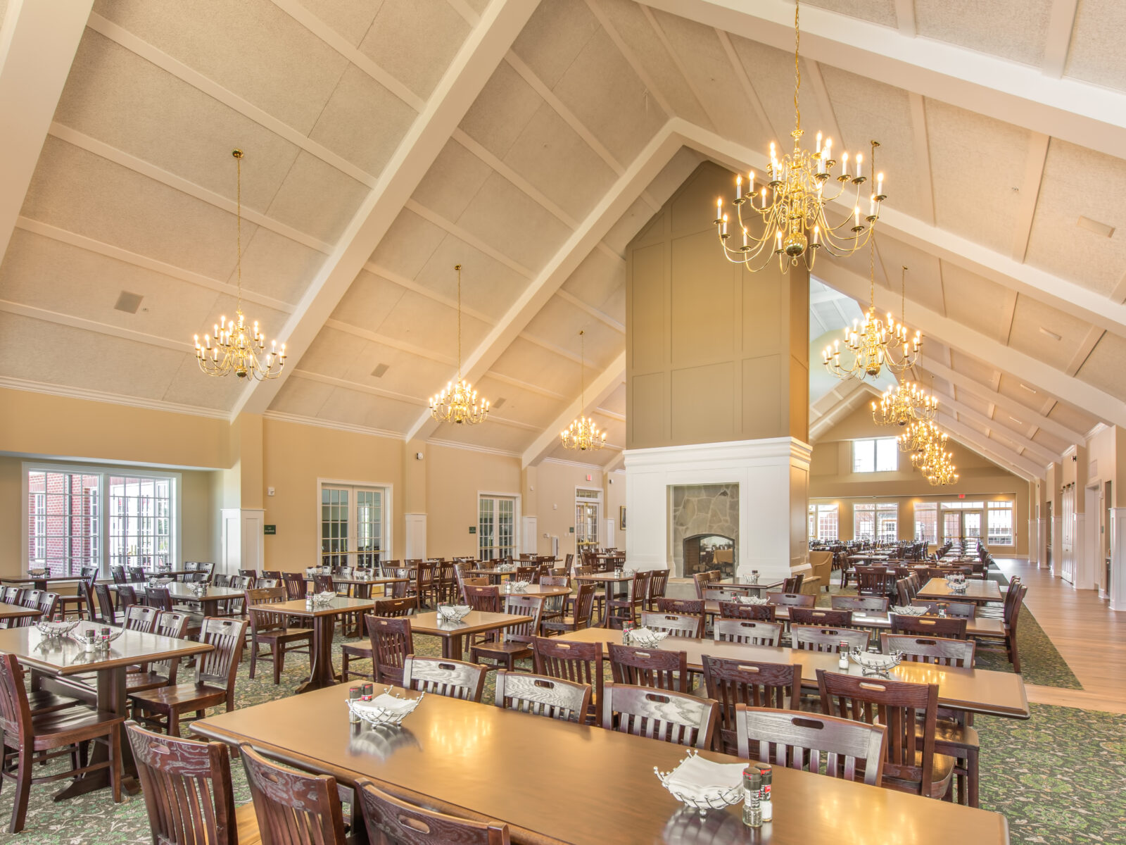 interior image of dining hall dining room at rabun gap